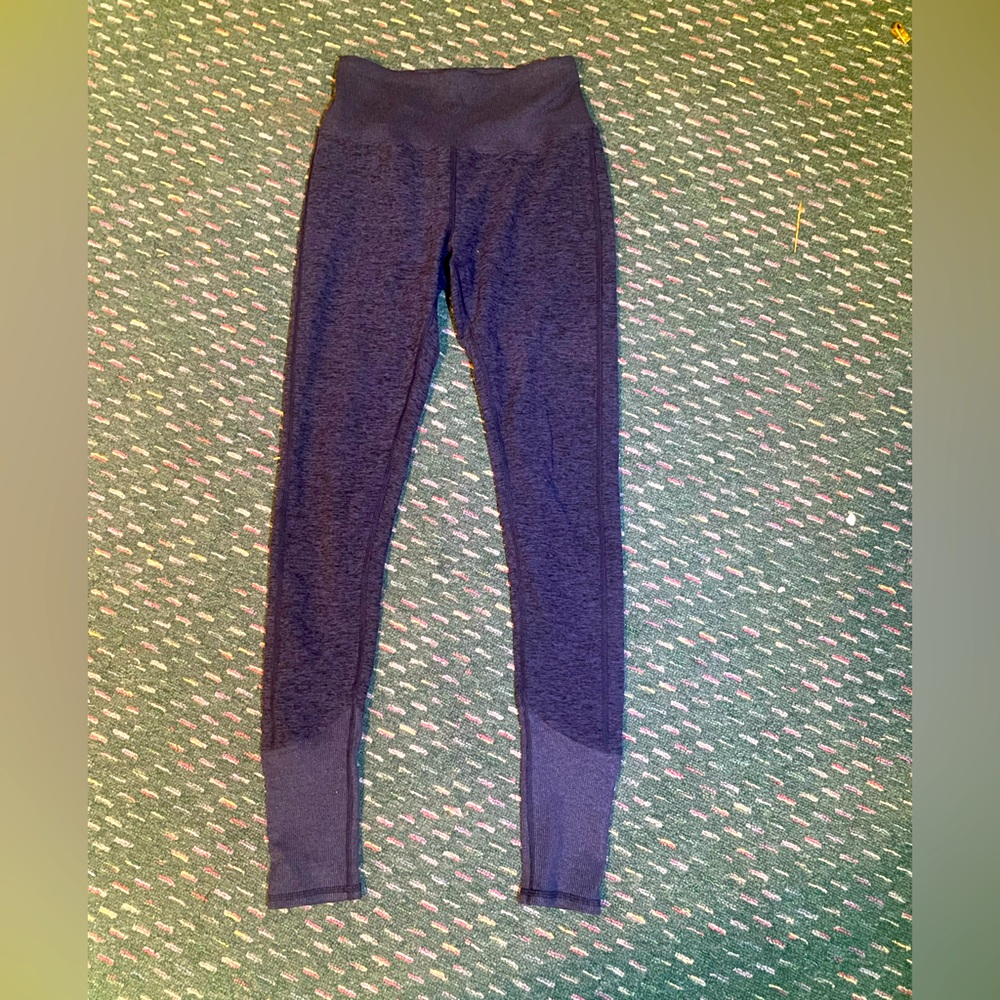 ALO Leggings Womens Small Navy Blue High-Waist Alosoft Lounge Yoga Ribbed